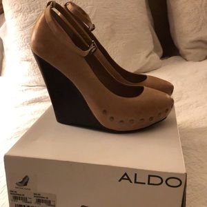 Aldo Camel Wedge Heel Size 38